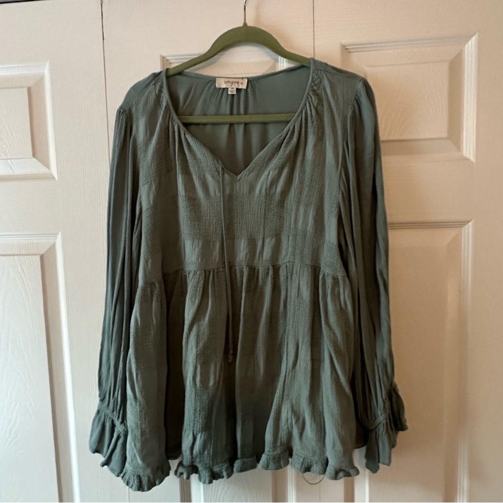 Sage green top